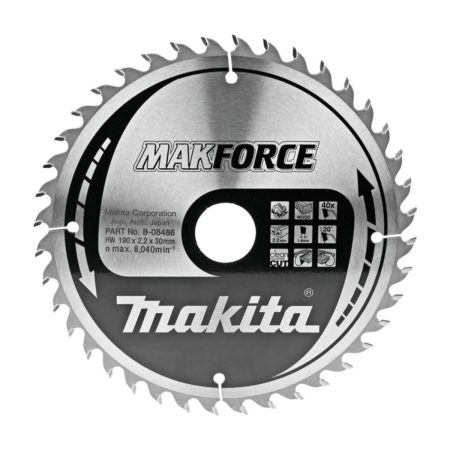 Циркулярен диск за дърво Makita B-08486, TCT, 190мм x 30мм x 40