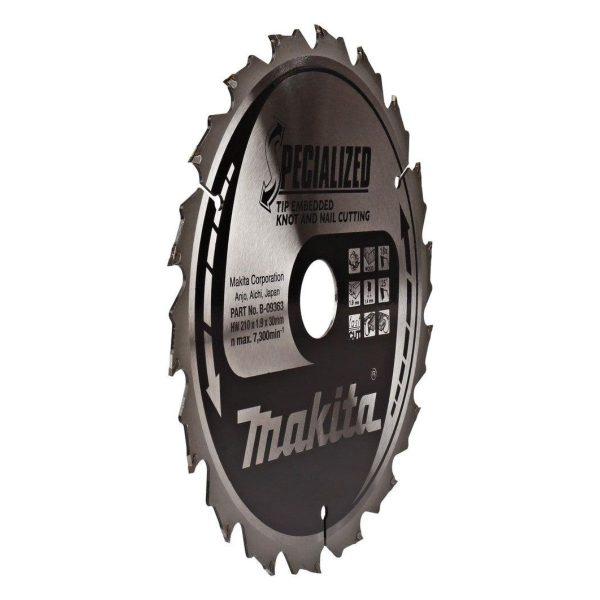 Циркулярен диск за дърво Makita B-09363, TCT, 210мм x 30мм x 18