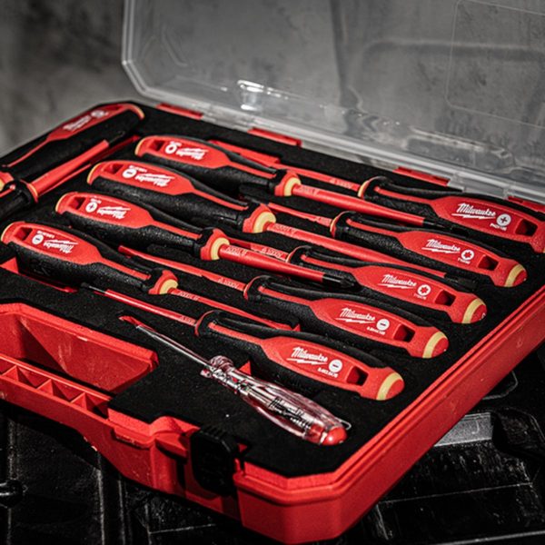 Комплект електричарски отвертки Milwaukee 4932479095 VDE TRI-LOBE - 12 части