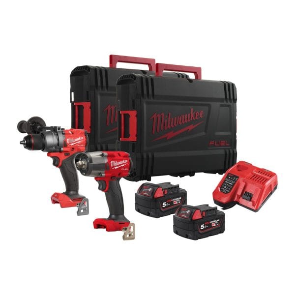 Комплект винтоверт и гайковерт Milwaukee M18FPP2F3-502X, M18FPD3, M18FMTIW2F12