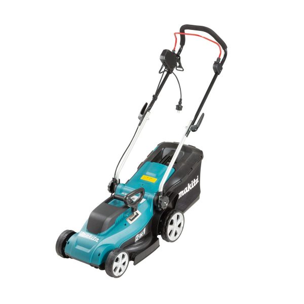 Косачка електрическа Makita ELM3320, 1.2 kW, 330 мм, колесна с кош