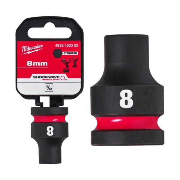 Ударна вложка 8 mm Milwaukee 4932480302 - 1/2", 38 мм, Hex, SHOCKWAVE™