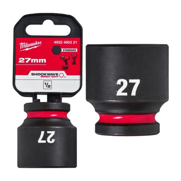 Ударна вложка 27 mm Milwaukee 4932480321 - 1/2", 38 мм, Hex, SHOCKWAVE™