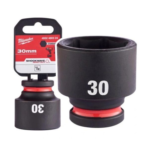 Ударна вложка 30 mm Milwaukee 4932480324 - 1/2", 44 мм, Hex, SHOCKWAVE™