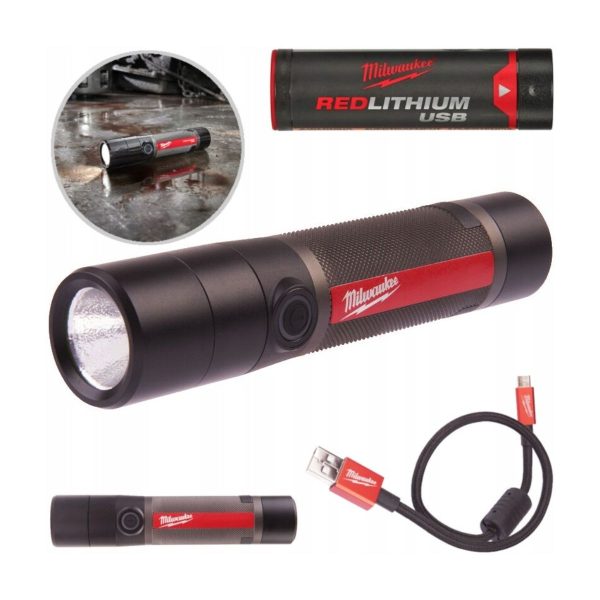 USB LED Фенерче Milwaukee L4 FMLED-201, 800l