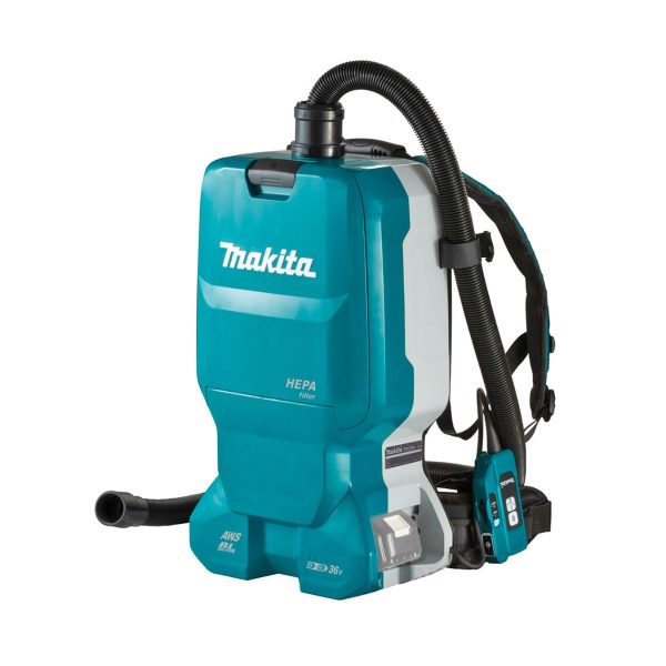 Акумулаторна гръбна прахосмукачка Makita DVC665Z, 18 + 18 V, 11 kPa, 6 L