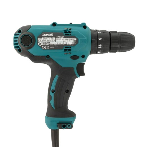Електрически ударен винтоверт Makita HP0300, 320 W, 56 Nm