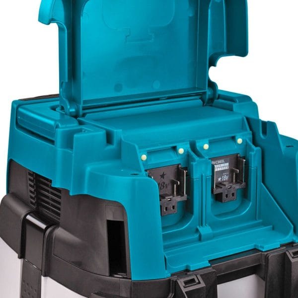 Makita Акумулаторна прахосмукачка DVC155LZ, 18 + 18V, 15/12 L, 11 kPa