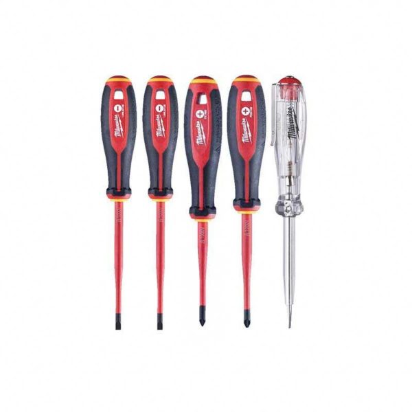 Milwaukee 4932478737 комплект отвертки 5 части Tri-Lobe VDE SLIM Slotted & Pozi