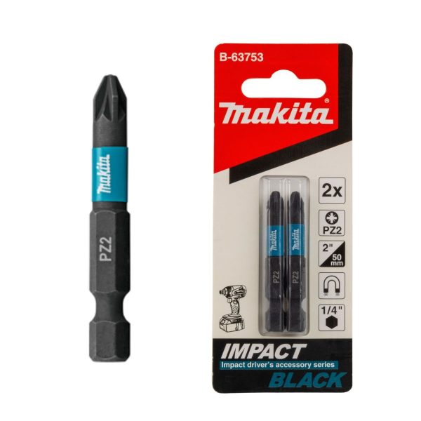 Накрайник - бит Makita B-63753, PZ2, 50мм, 1/4", 2 бр