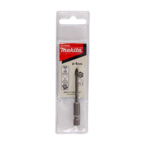 Свредло за стъкло Makita D-15942, 65 x 4 мм, 1/4"