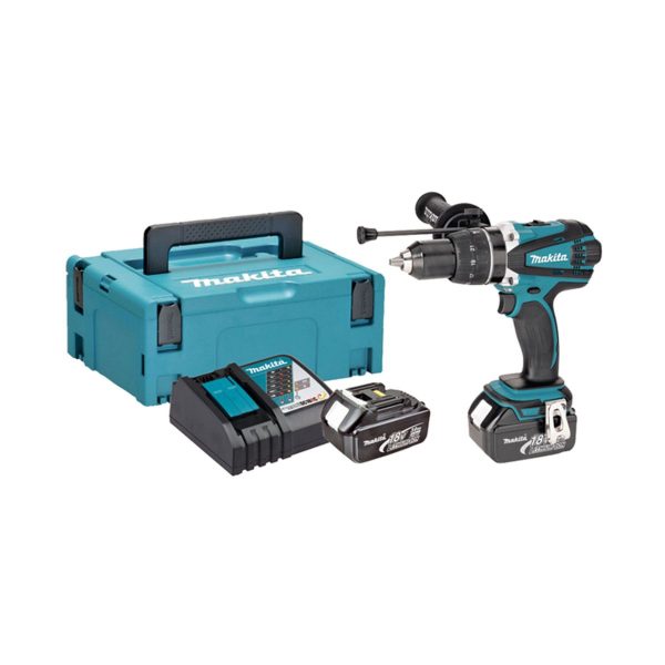 Акумулаторен ударен винтоверт Makita DHP458RFJ, 18 V, 91 Nm