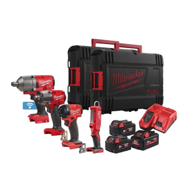 Комплект акумулаторни машини Milwaukee M18 FPP4G3-553X, 18 V