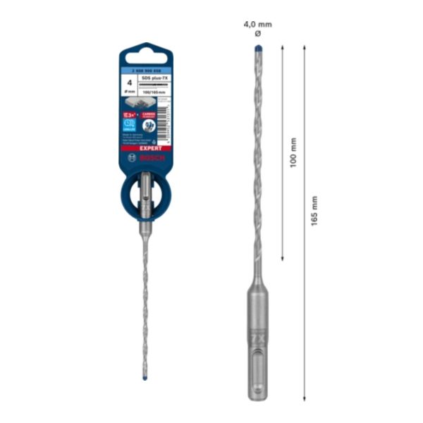 Свредло за бетон BOSCH Expert SDS-plus-7x, 2 608 900 058, 4 х 100 х 165 мм