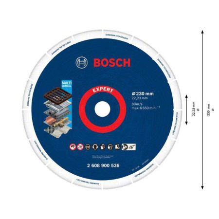 Диамантен диск Bosch 2608900536, 230 мм