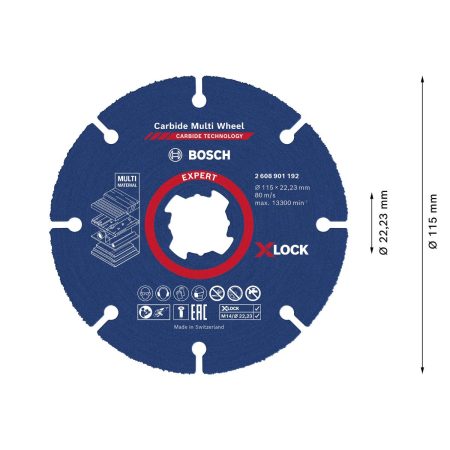Диск за ъглошлайф Bosch Carbide Multi Wheel 2608901192, 115 мм