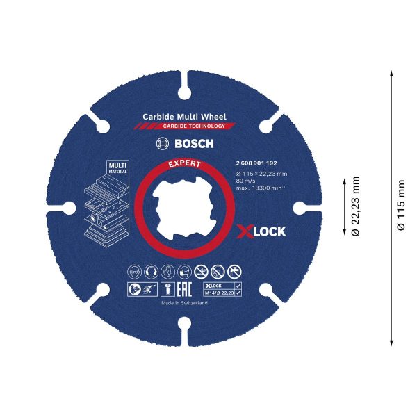 Диск за ъглошлайф Bosch Carbide Multi Wheel 2608901192, 115 мм
