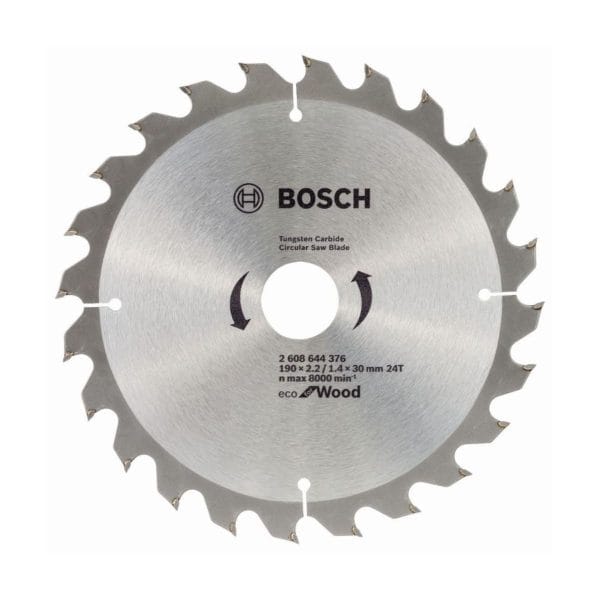 Диск за циркуляр Bosch Eco for Wood 2608644376, 190 х 30 мм, 24 зъба