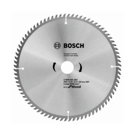Диск за циркуляр Bosch Eco for Wood 2608644384, 254 х 30 мм, 80 зъба