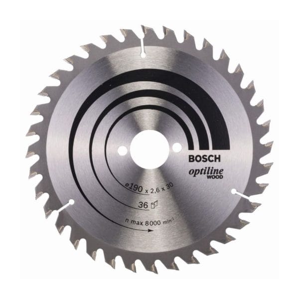 Диск за циркуляр Bosch Optiline Wood 2608640616, 190 х 30 мм, 36 зъба