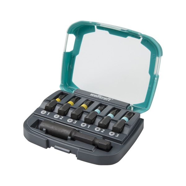 Комплект битове с магнитен държач Wolfcraft 062 WLF1069, 7 бр, 25 мм