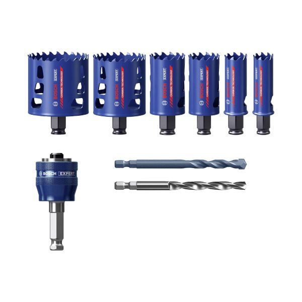 Комплект боркорони Bosch EXPERT Tough Material, 2608900445, 22-68 мм, 9 бр