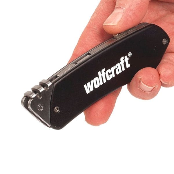 Метален макетен нож с трапецовидно острие Wolfcraft 065 WLF 106, 19 мм