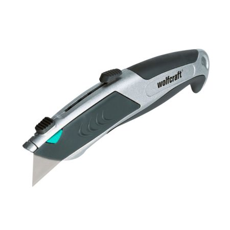 Метален макетен нож с трапецовидно острие Wolfcraft 065 WLF 969, 19 мм