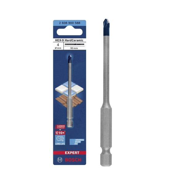 Свредло за керамика Bosch EXPERT HardCeramic, 2608900588, 4 х 90 мм