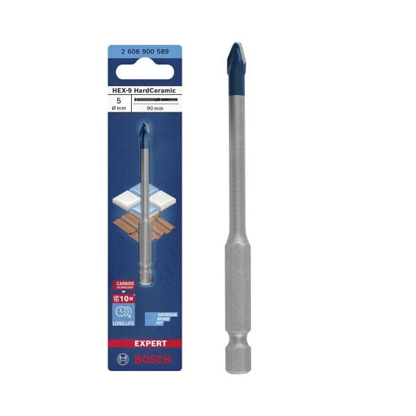 Свредло за керамика Bosch EXPERT HardCeramic, 2608900589, 5 х 90 мм