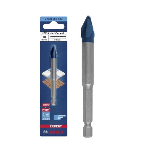 Свредло за керамика Bosch EXPERT HardCeramic, 2608900593, 10 х 90 мм