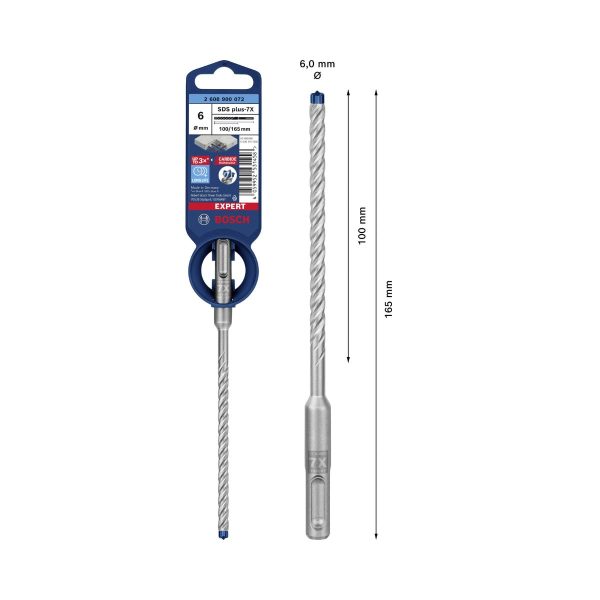 Свредло за перфоратор Bosch EXPERT SDS plus-7x 2608900072, 165 х 6 мм