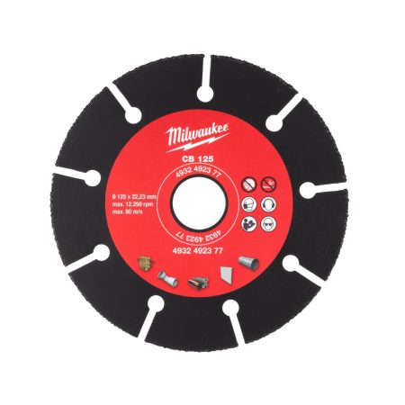 Карбиден диск за дърво и пластмаса Milwaukee 4932492377, 125 мм