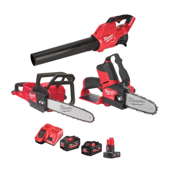 Комплект акумулаторни градински машини Milwaukee M18FPP3OPL5-823P