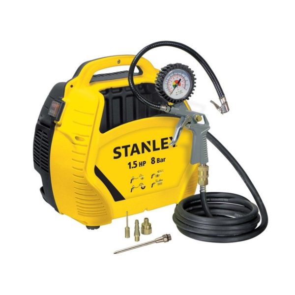 Безмаслен мини компресор STANLEY 8215190, 1100 W, аксесоари