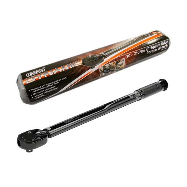 Динамометричен ключ Draper 64535 / 3001A/BK, 1/2", 30-210Nm