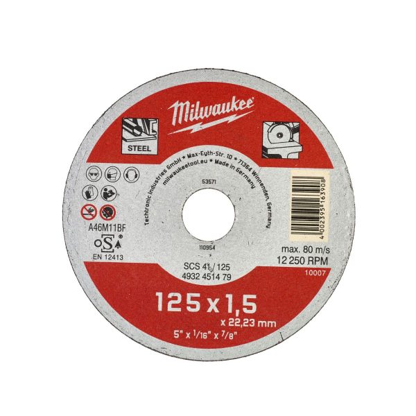 Диск за метал Milwaukee 4932451479, 125 мм