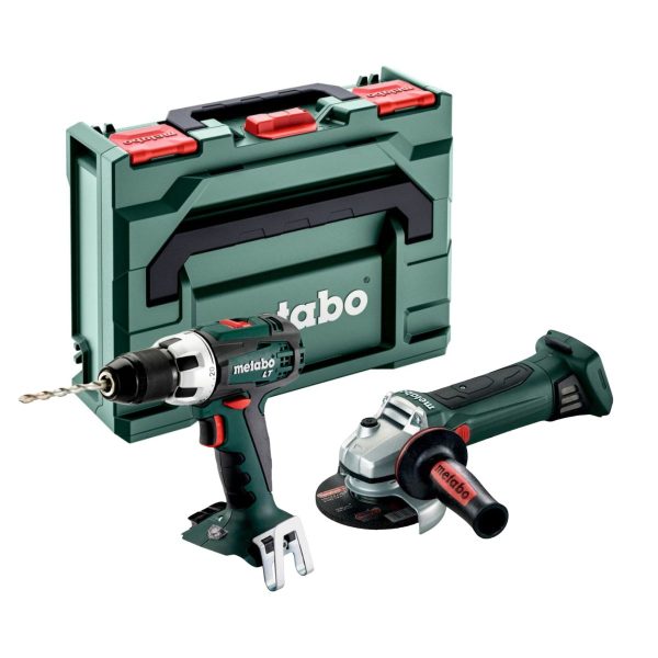Комплект акумулаторни бормашина и ъглошлайф Metabo 685082000, 18 V, 60 Nm, 125 мм