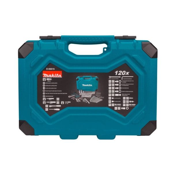 Комплект инструменти и накрайници Makita E-06616, 1/4, 3/8 ", 120 бр