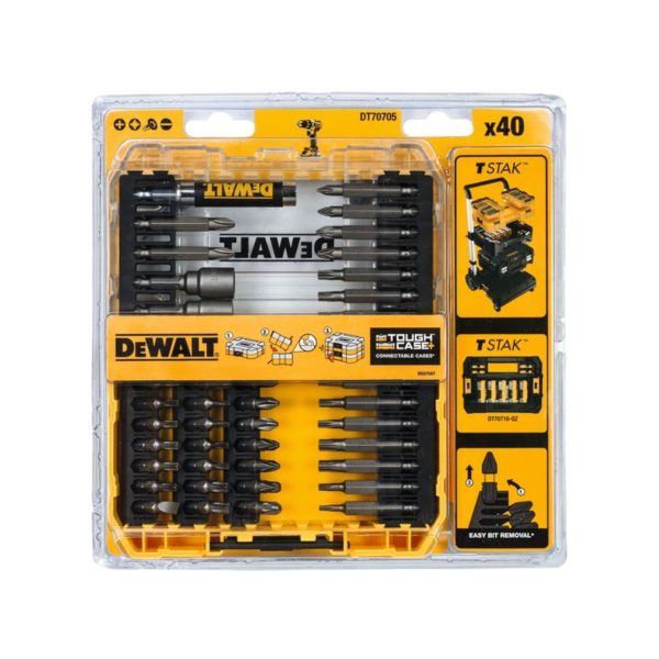 Комплект накрайници и битове Dewalt DT70705, 40 части