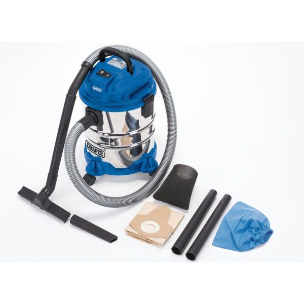Прахосмукачка за сухо и мокро почистване Draper 20515, 1250 W, 20 L