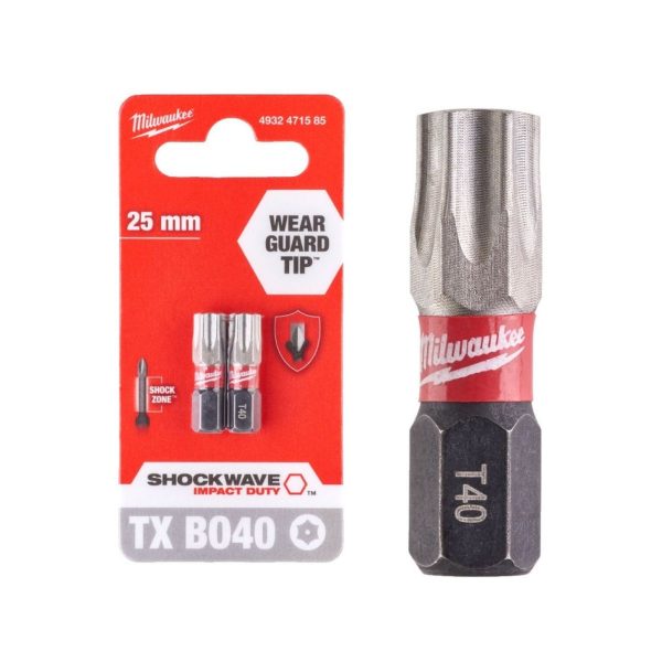 Ударен накрайник TX BO40 Milwaukee 4932471585, 25 мм