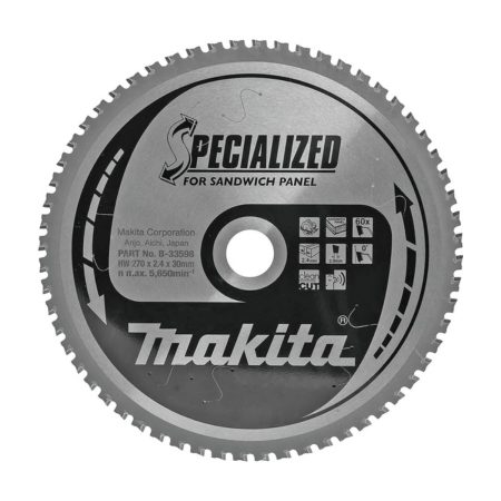 Циркулярен диск за сандвич панели Makita Specialized B-33598, 270x30x2 мм, 60 Z