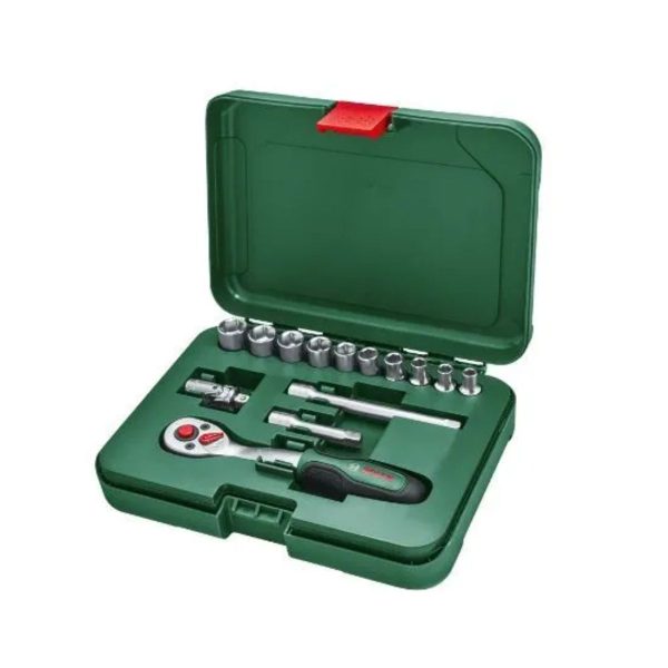 Комплект вложки с тресчотка Bosch 1600A02BY0, 14 части, 1/4"