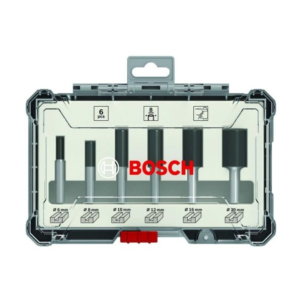 Комплект фрезери за оберфреза BOSCH 2607017465, 6 бр