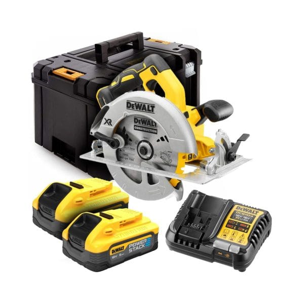 Акумулаторен циркуляр DEWALT DCS570H2T, 18V, 184 мм