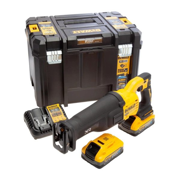Акумулаторен саблен трион DeWALT DCS386H2T, 18 V, 5 Ah, 29 мм