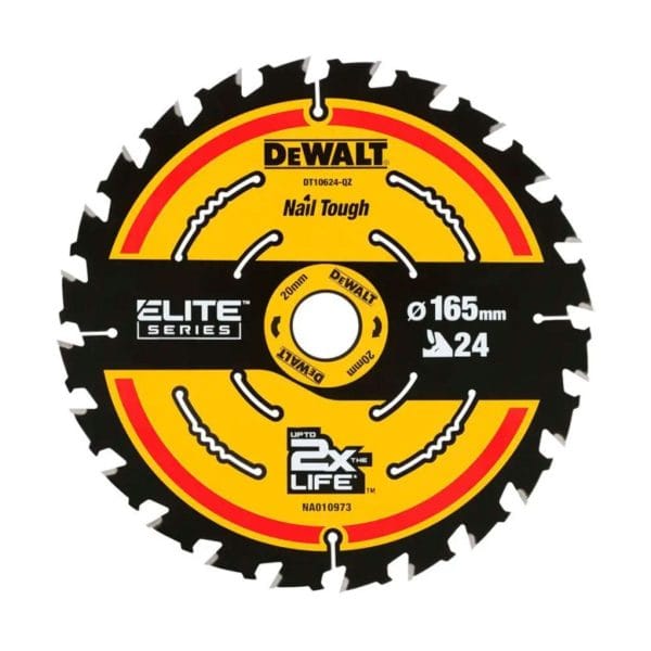 Циркулярен диск за дърво DeWalt DT10400, 165 х 20 мм, 24 T