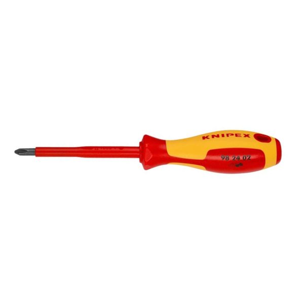 Изолирана кръстата отвертка Knipex 98 24 02, 212 мм, PH2, VDE