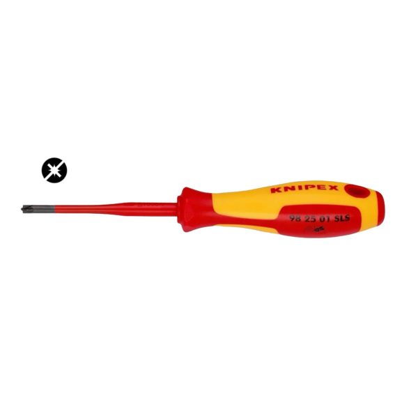Изолирана кръстата отвертка Knipex 98 25 01, 187 мм, PZ1, VDE